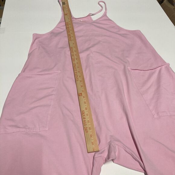 Free People FP MOVEMENT Hot Shot Onesie Light Pink Womens  XL Harem Romper - Picture 6 of 11